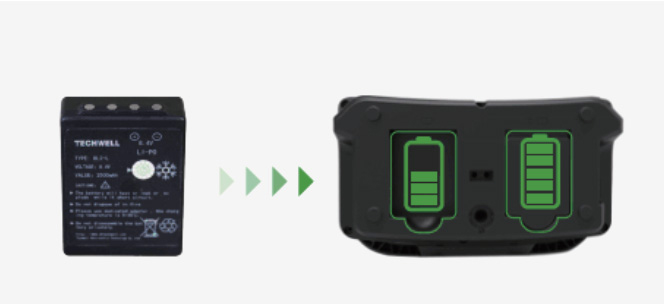 Seamless replacing of dual-battery with ultra-long battery life